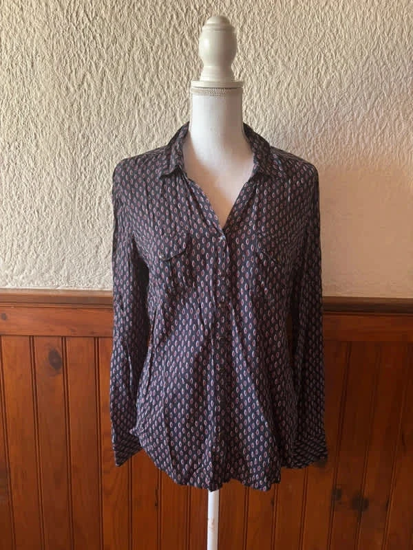 Chemisier Fluide à Motifs Géométriques - Bréal - Taille 2XL / 44